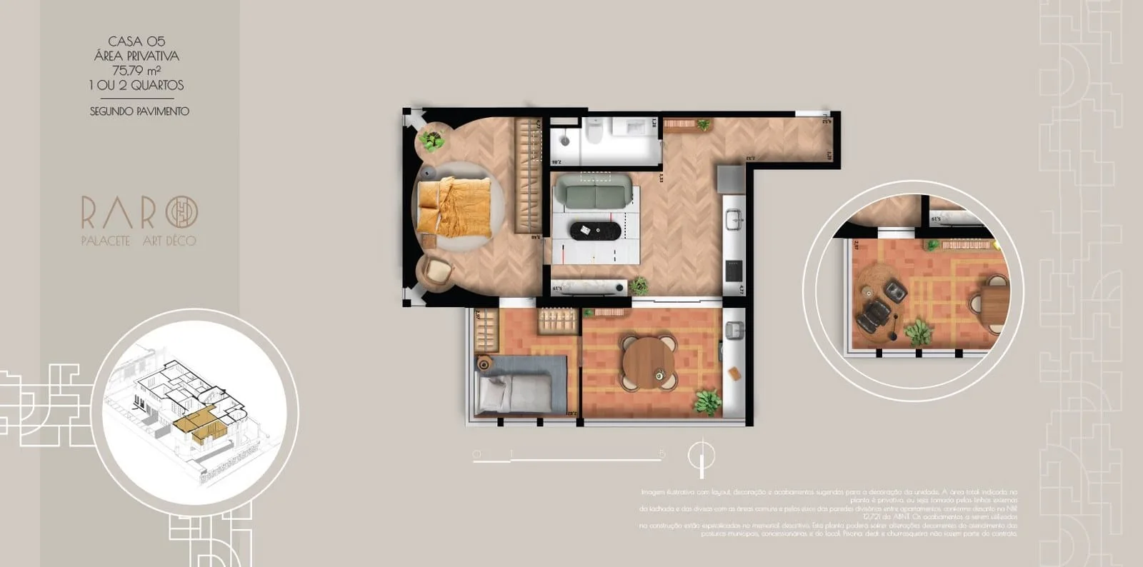 Planta 6: Raro Botafogo, apartamento de alto padrão em Botafogo, Rio de Janeiro