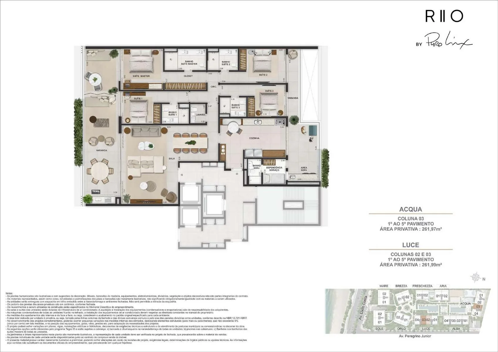 Planta 8: Riio by Piero Lissoni, apartamento de alto padrão na Barra da Tijuca, Rio de Janeiro