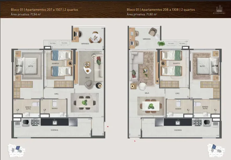 Planta 6: Symphony Residences Flamengo, apartamento de alto padrão no Flamengo, Rio de Janeiro