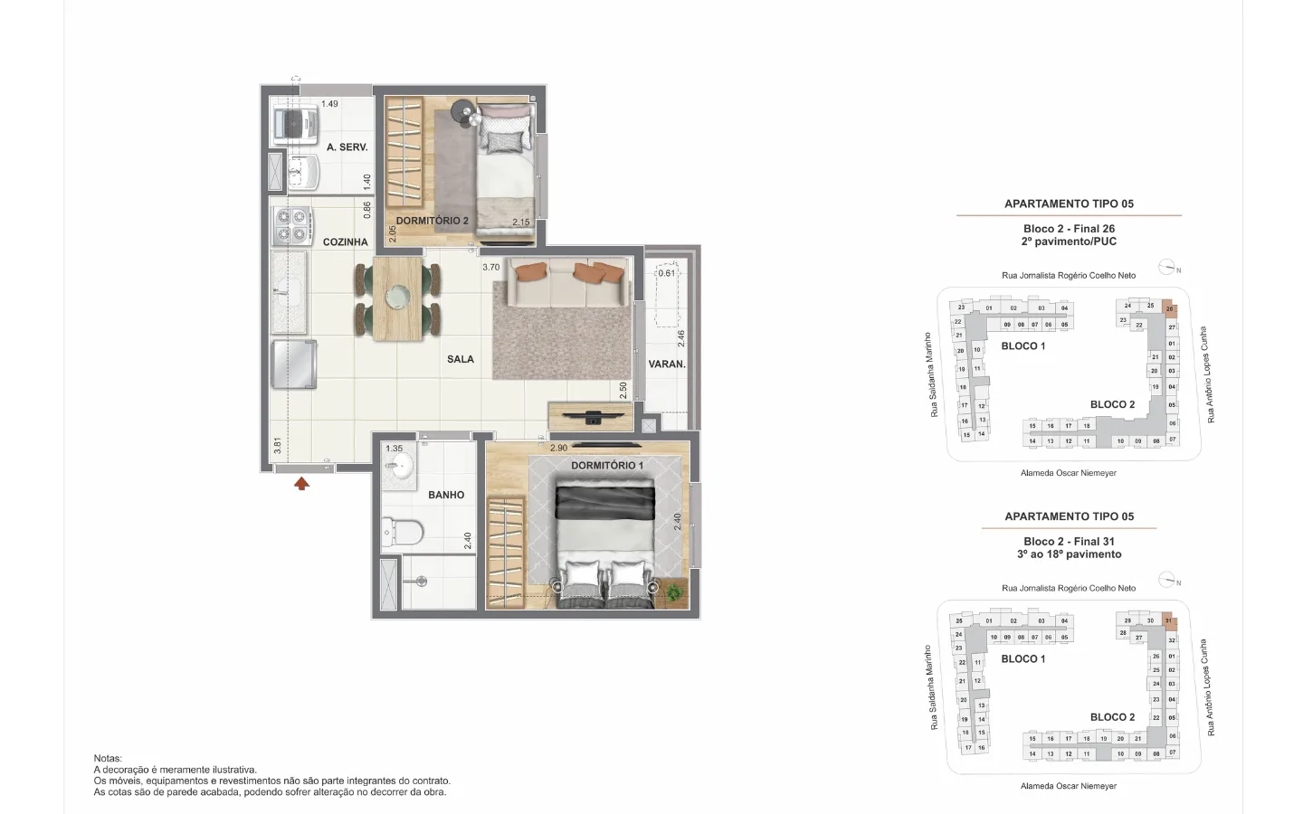 Planta 5: Orla Central , apartamento de alto padrão no Centro, Rio de Janeiro