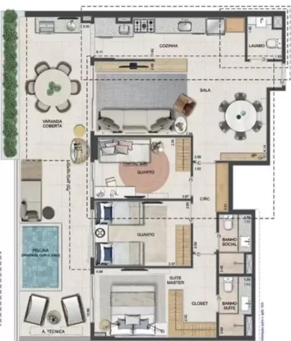 Planta 4: Tiê Residencial, apartamento de alto padrão na Tijuca, Rio de Janeiro