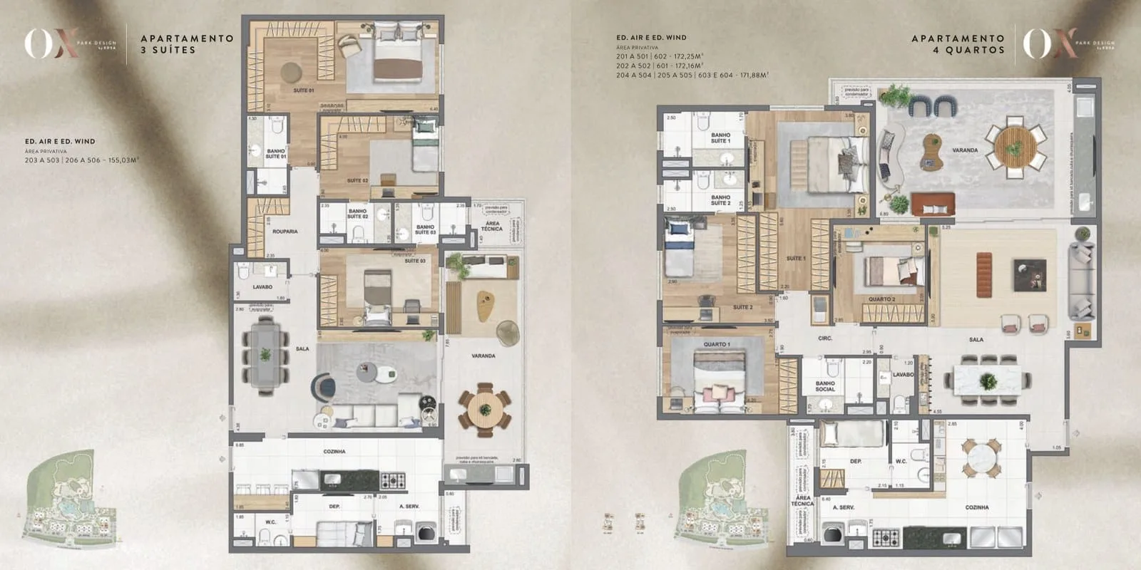 Planta 5: Ox Park Design, apartamento de alto padrão na Barra da Tijuca, Rio de Janeiro