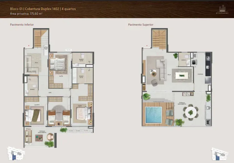 Planta 9: Symphony Residences Flamengo, apartamento de alto padrão no Flamengo, Rio de Janeiro