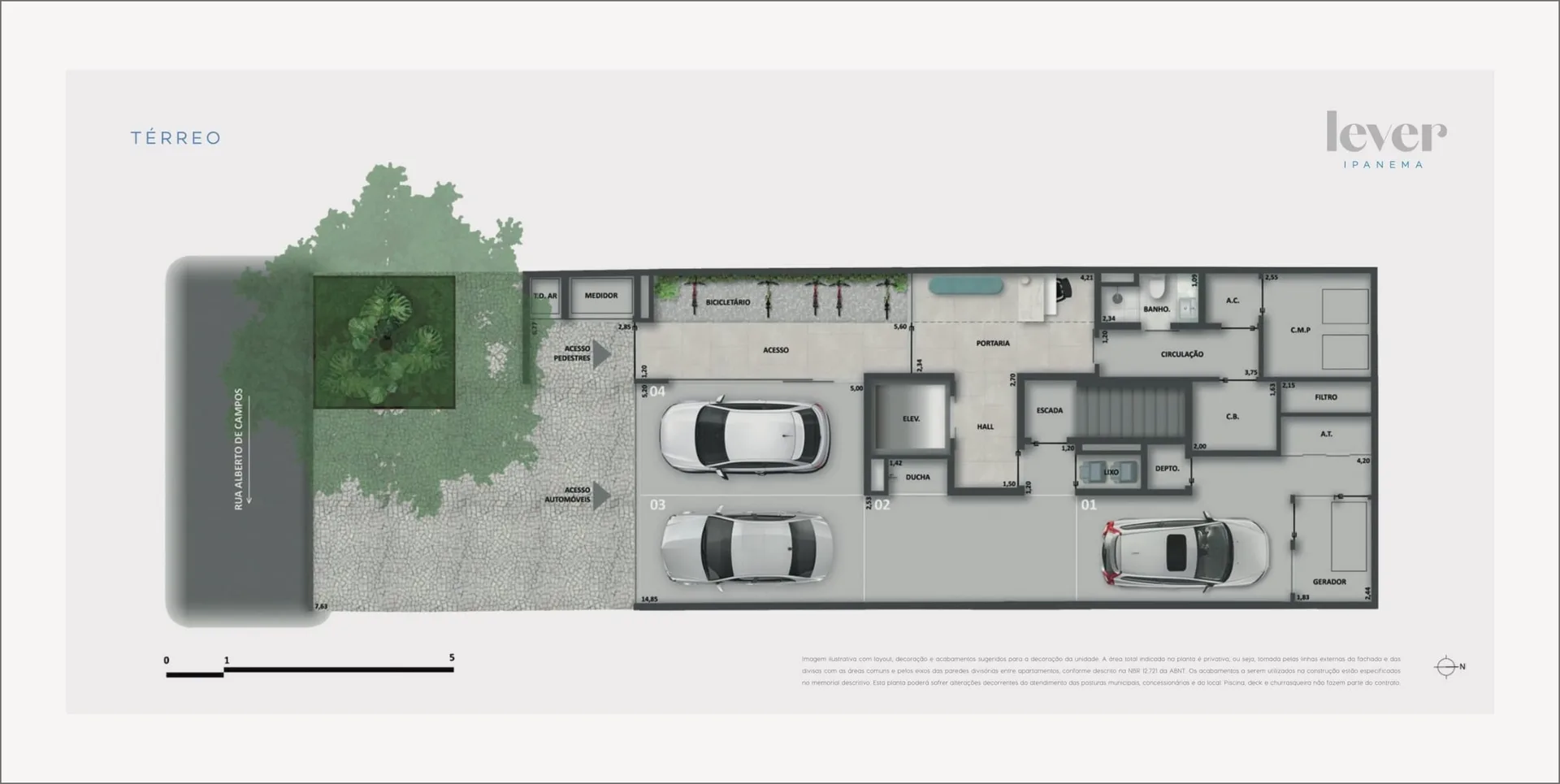 Planta 1: Lever Ipanema, apartamento de alto padrão em Ipanema, Rio de Janeiro