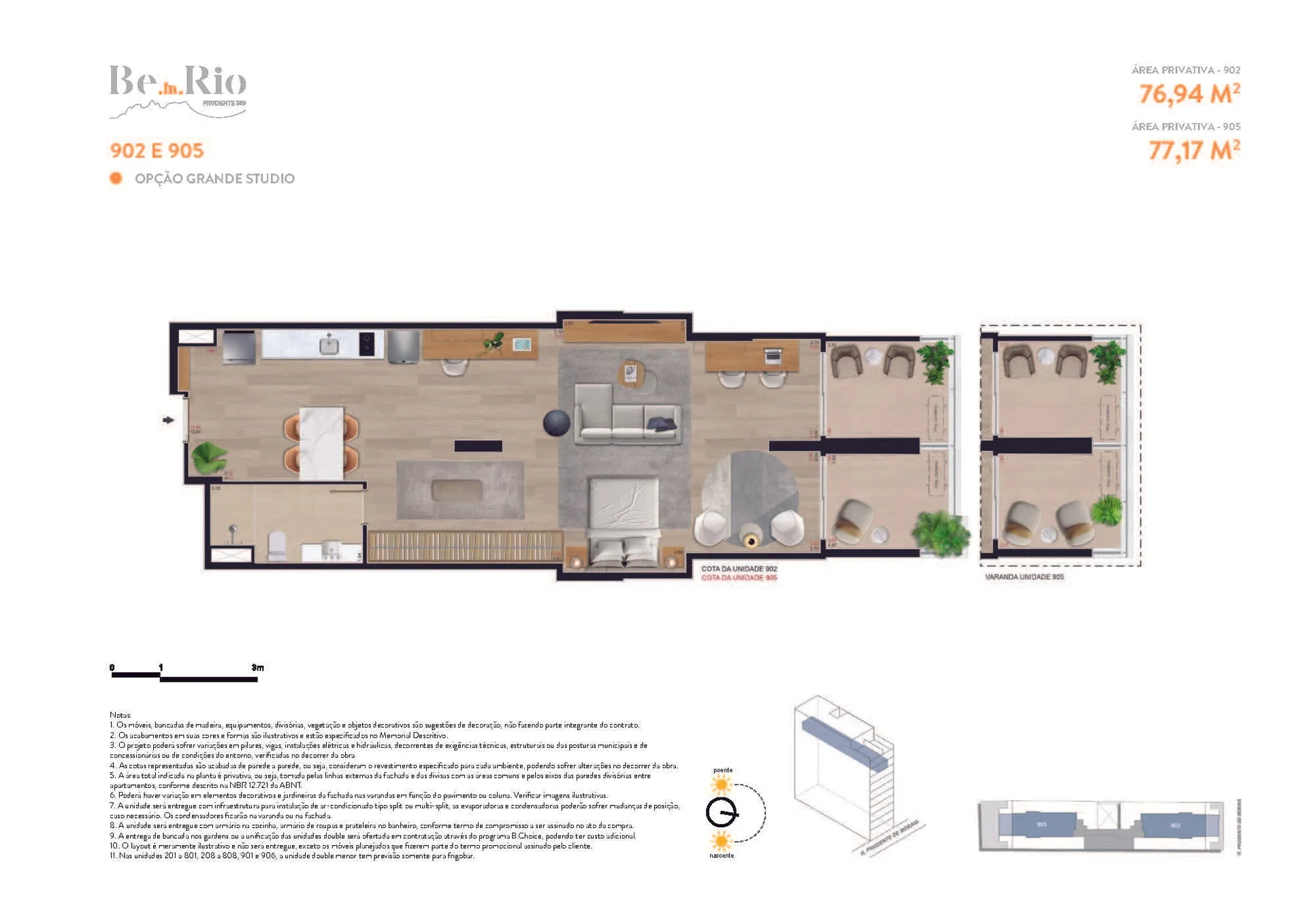 Planta 14: Be in Rio Prudente 589, studio de alto padrão em Ipanema, Rio de Janeiro