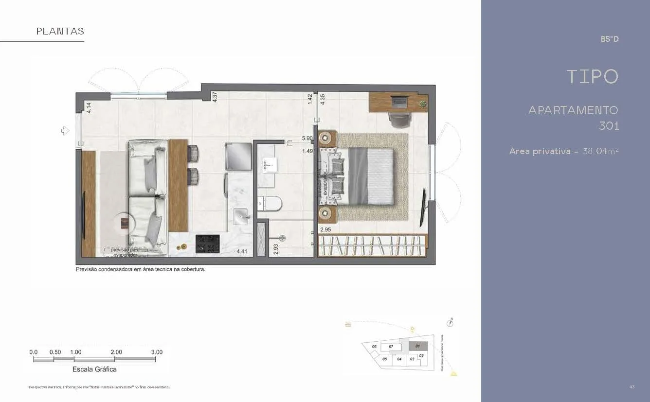Planta 16: Villa Mozak, apartamento de alto padrão no Leblon, Rio de Janeiro