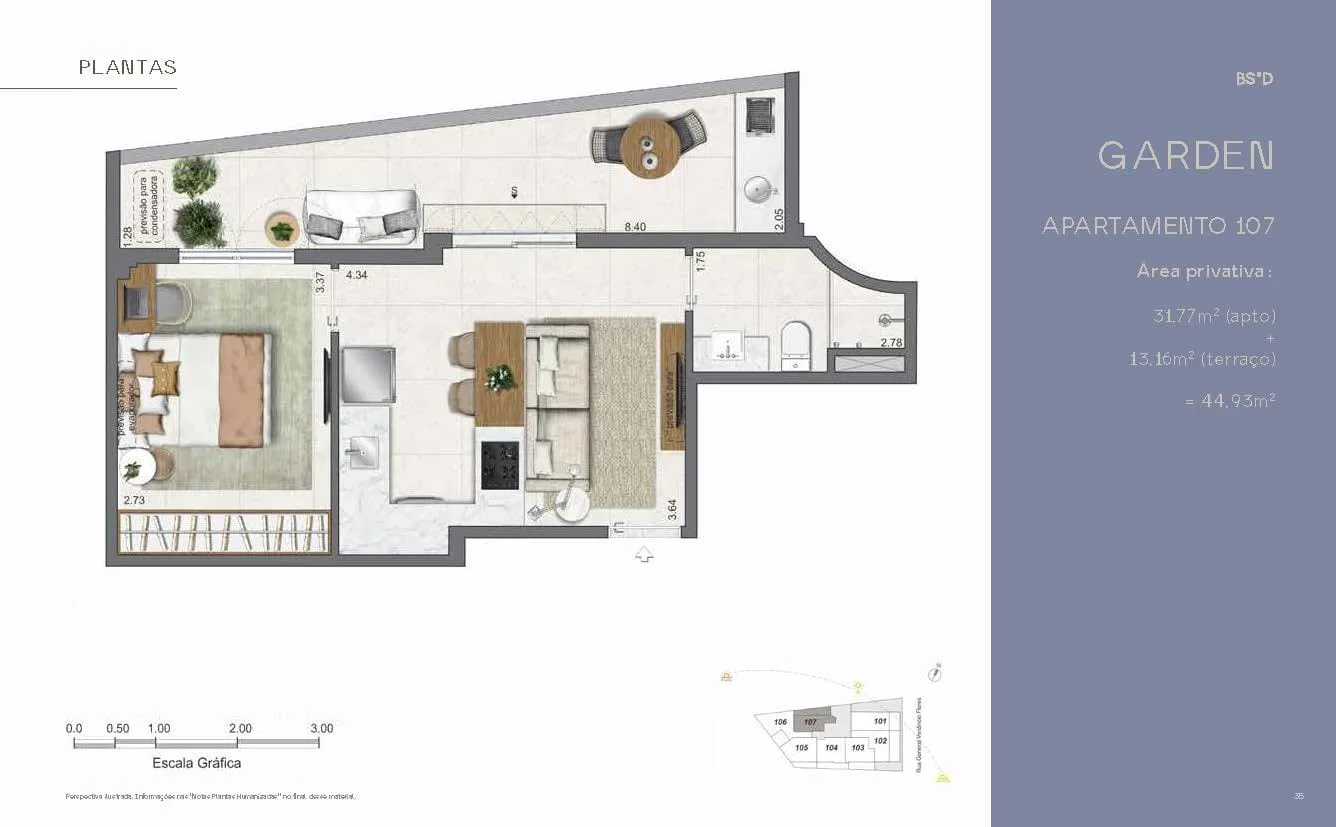 Planta 8: Villa Mozak, apartamento de alto padrão no Leblon, Rio de Janeiro