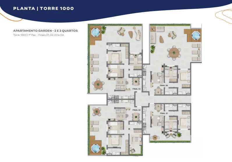 Planta 6: Breeze Inspire Residence, apartamento de alto padrão na Barra da Tijuca, Rio de Janeiro