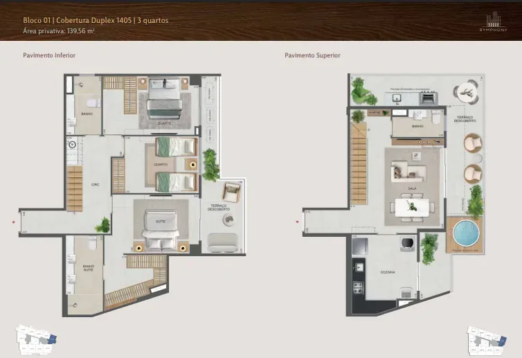 Planta 12: Symphony Residences Flamengo, apartamento de alto padrão no Flamengo, Rio de Janeiro