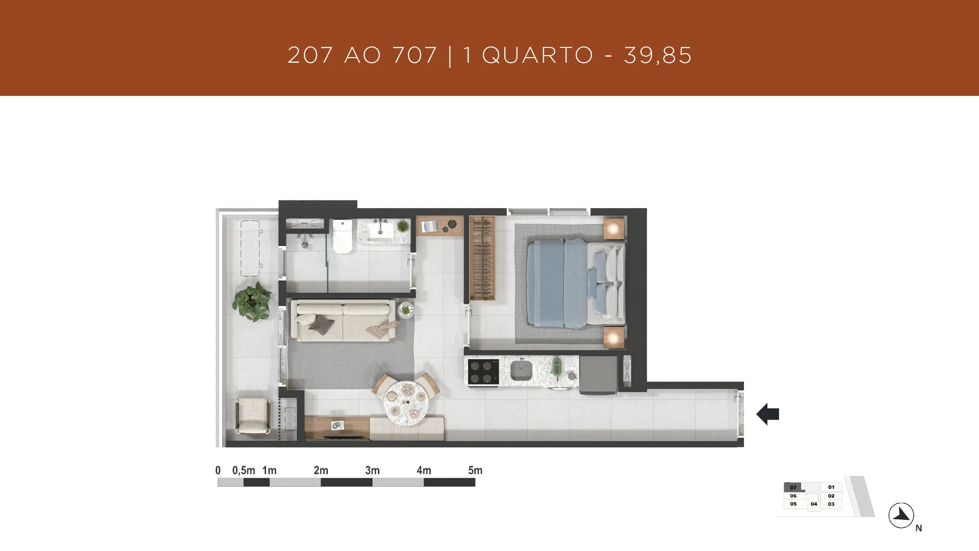 Planta 5: Gávea 99, apartamento de alto padrão na Gávea, Rio de Janeiro