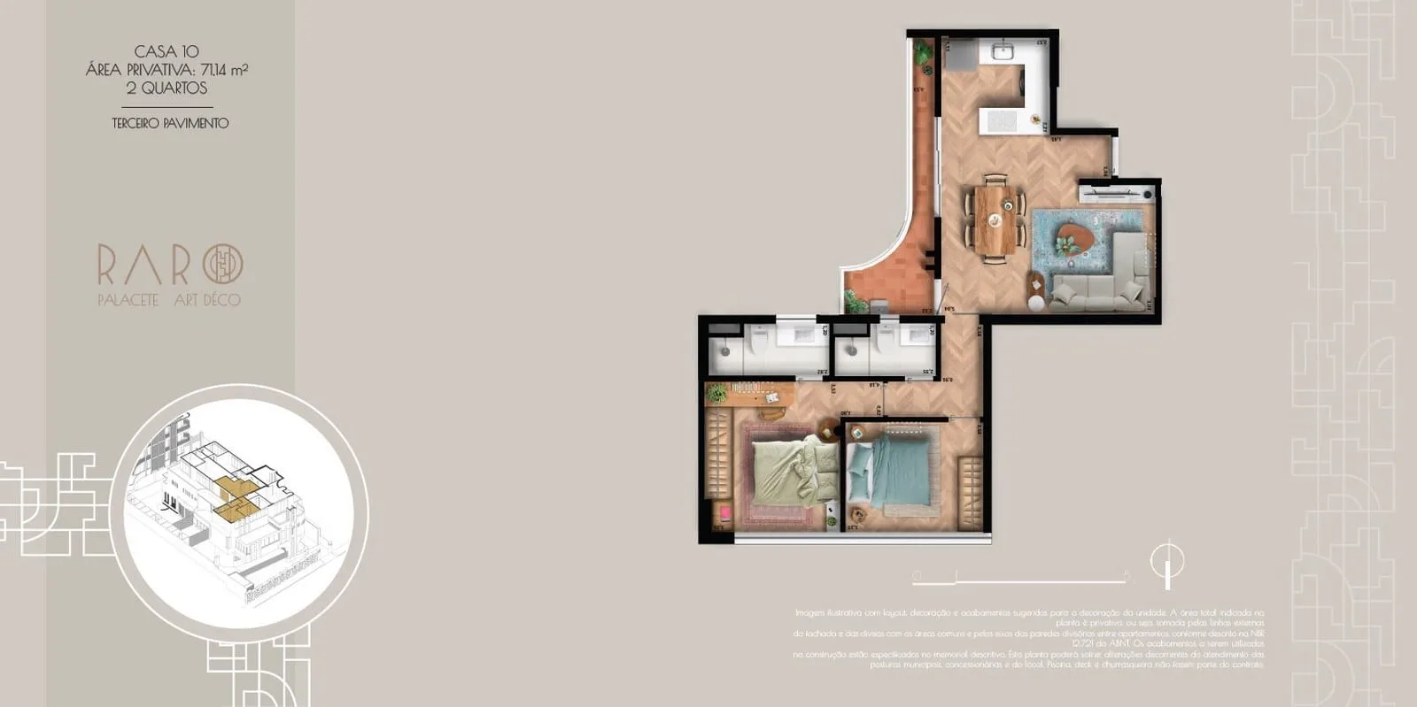 Planta 11: Raro Botafogo, apartamento de alto padrão em Botafogo, Rio de Janeiro