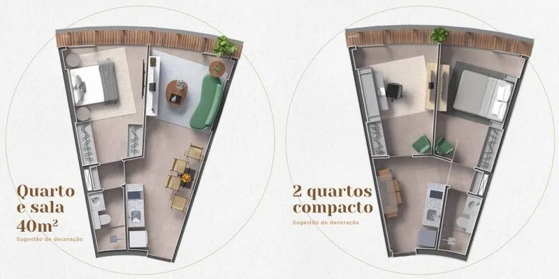 Planta 2: Niemeyer 360 Residence, studio de alto padrão na Barra da Tijuca, Rio de Janeiro