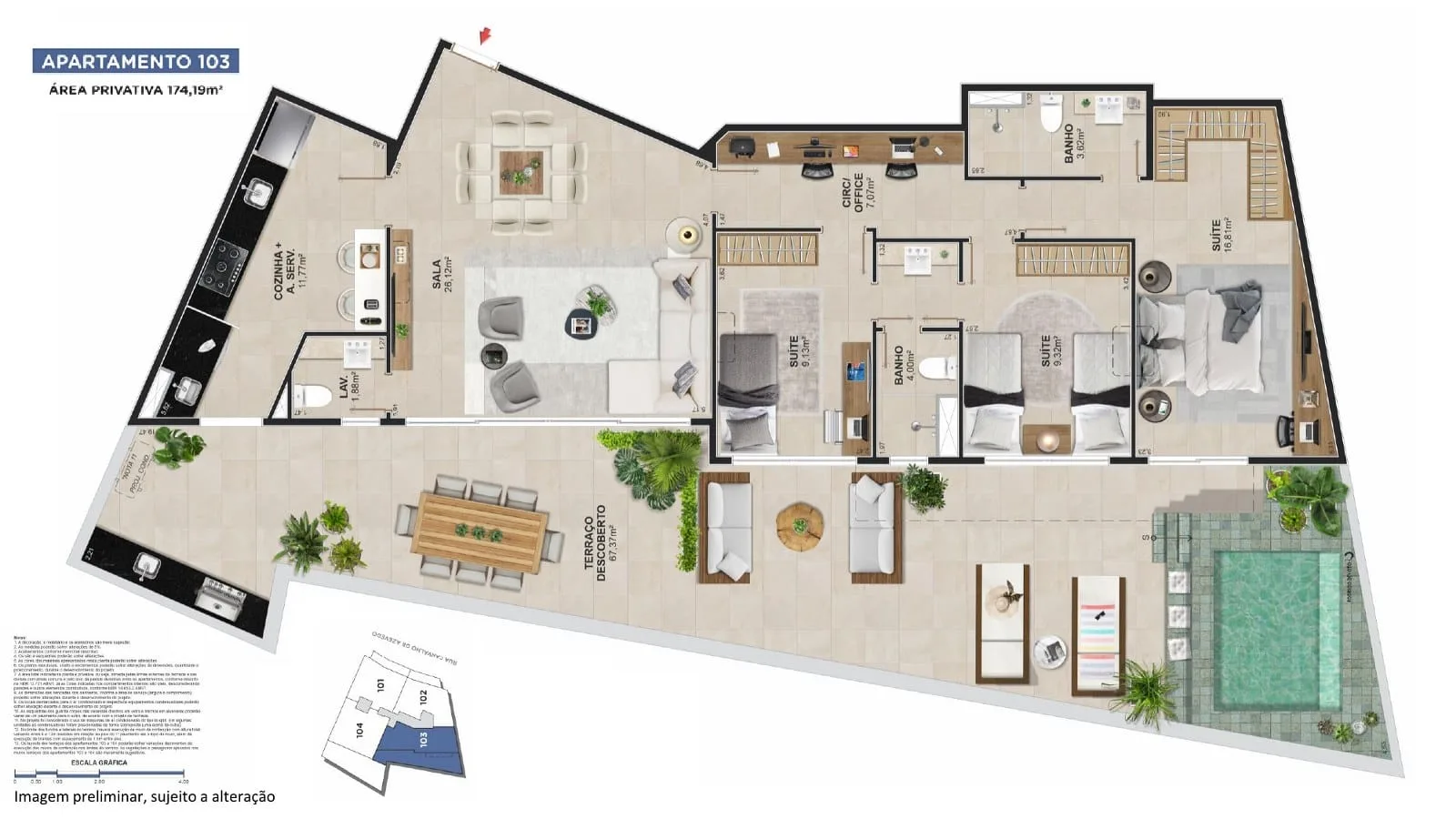Planta 10: Ares Lagoa, apartamento de alto padrão na Lagoa, Rio de Janeiro