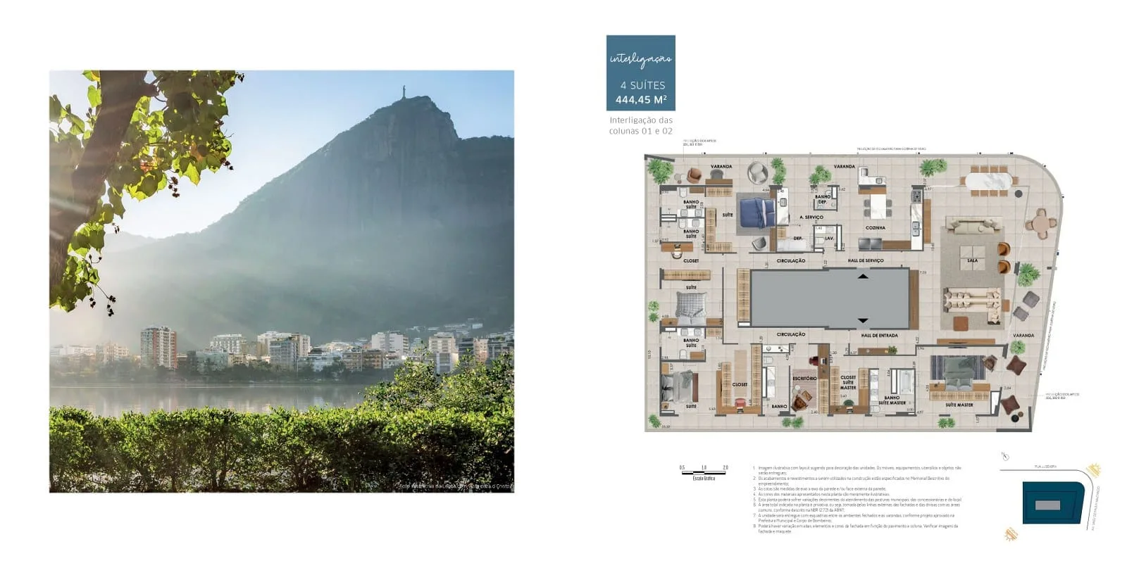 Planta 9: Lineu 708, apartamento de alto padrão na Lagoa, Rio de Janeiro