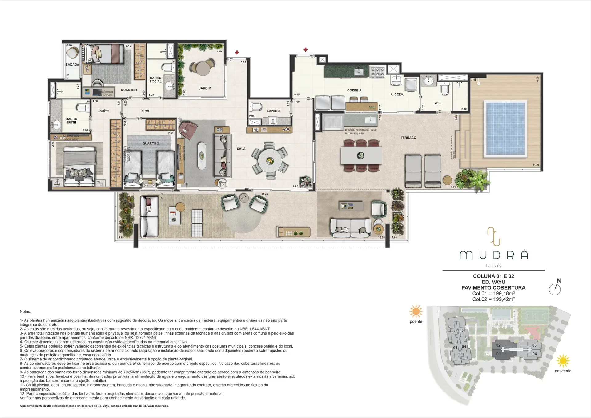 Planta 4: Barra Family Resort, apartamento de alto padrão no Recreio dos Bandeirantes, Rio de Janeiro