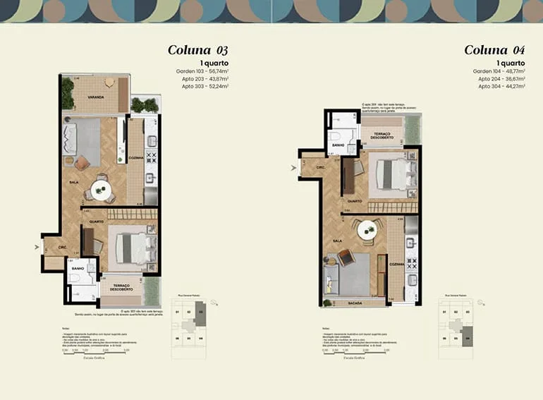 Planta 3: Grid Residencial Gávea, apartamento de alto padrão na Gávea, Rio de Janeiro