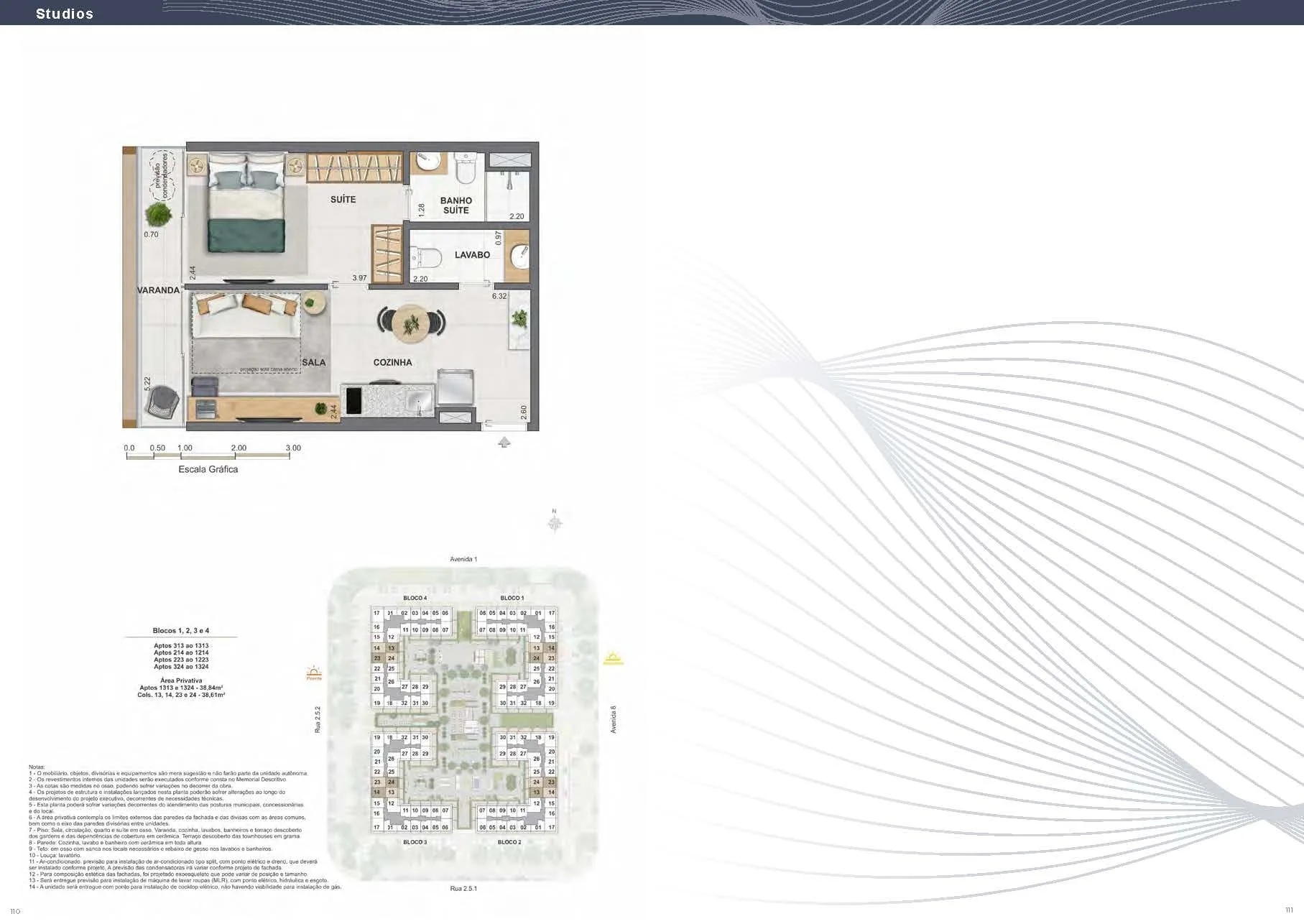 Planta 12: Arte Wave Residences, studio de alto padrão na Barra da Tijuca, Rio de Janeiro