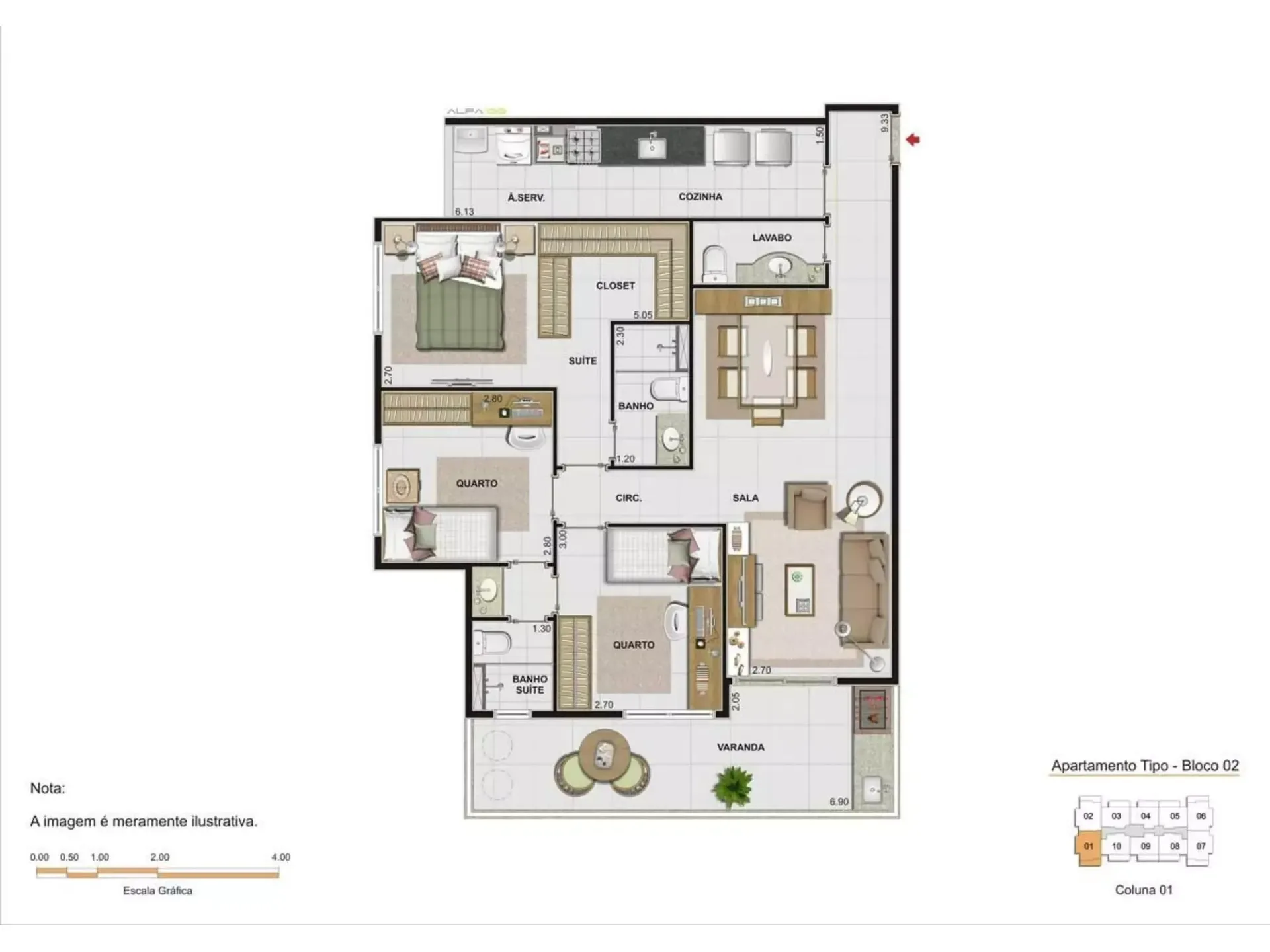 Planta 9: Village Vert Freguesia, apartamento de alto padrão em Outro, Rio de Janeiro