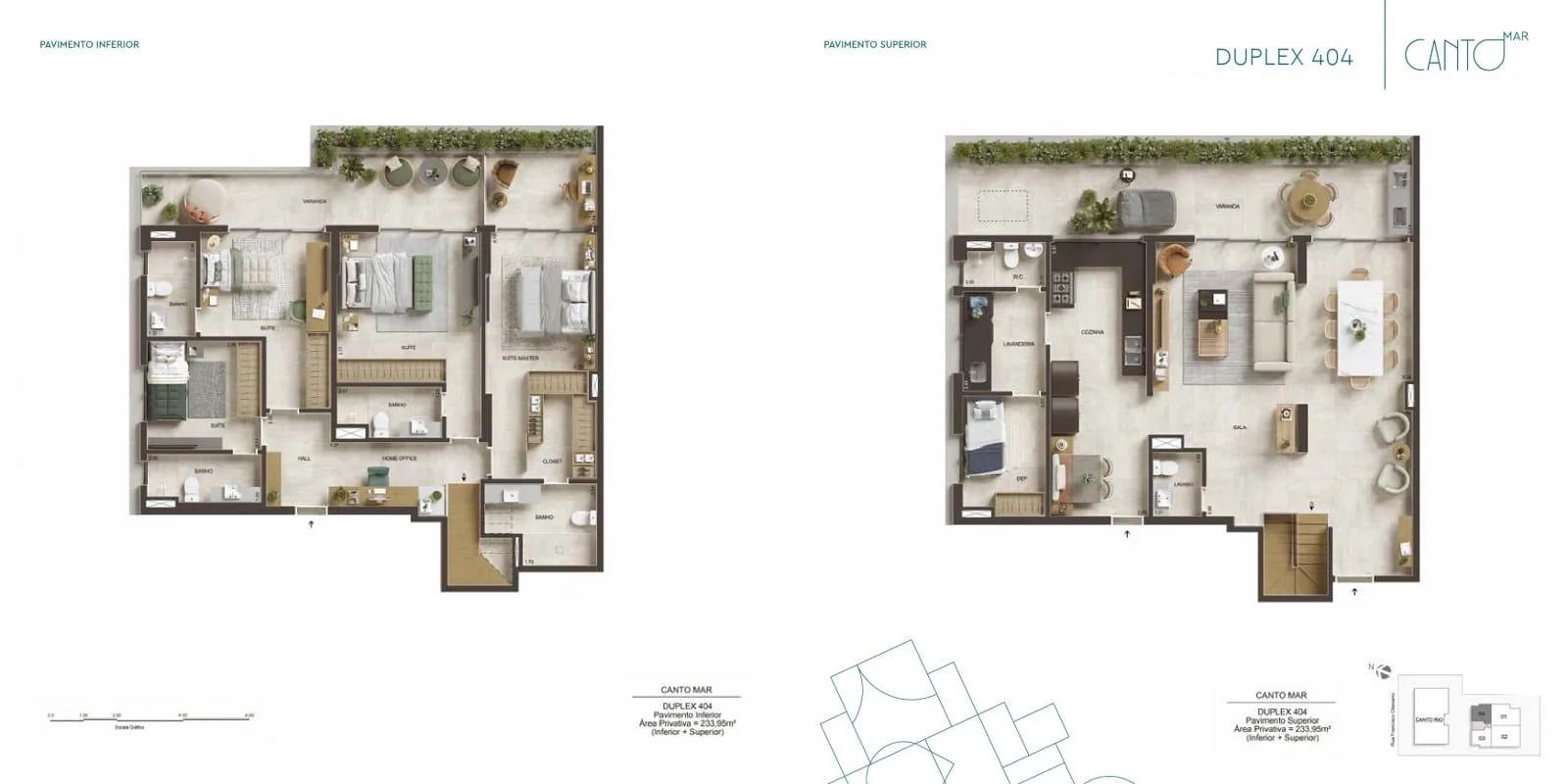 Planta 13: Canto Mar Arpoador, apartamento de alto padrão no Arpoador, Rio de Janeiro