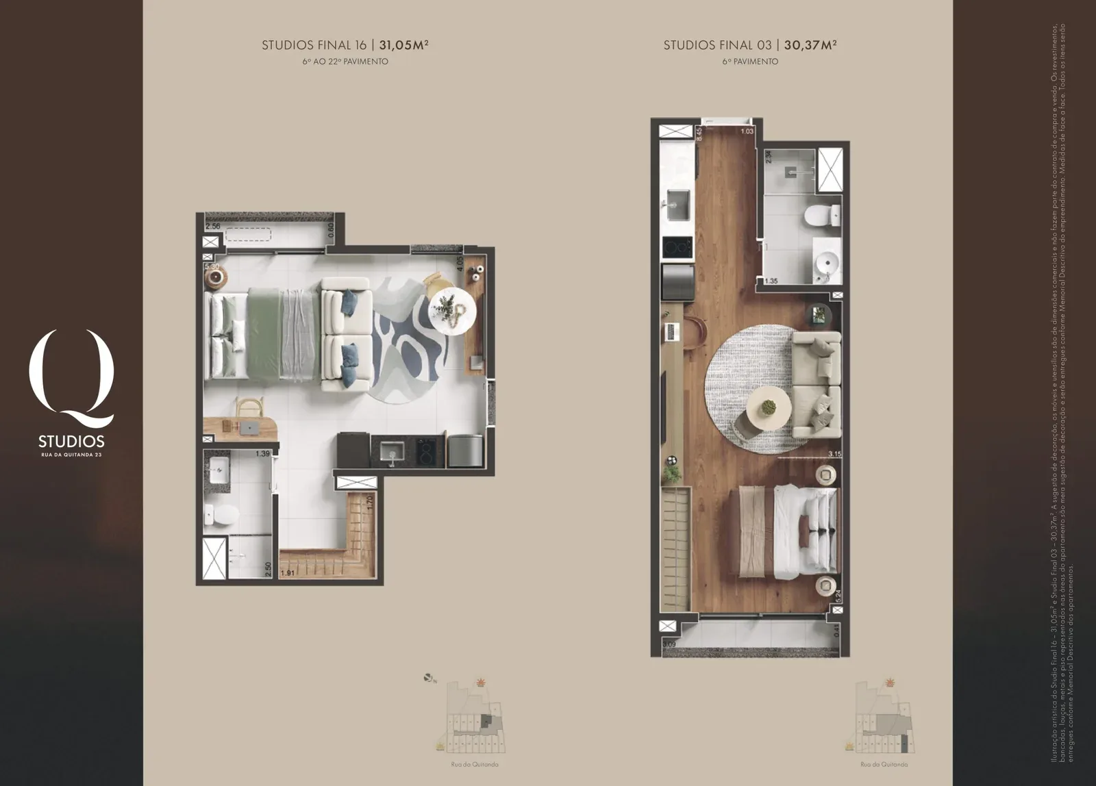 Planta 1: Q Studios Rua da Quitanda, 23, studio de alto padrão no Centro, Rio de Janeiro