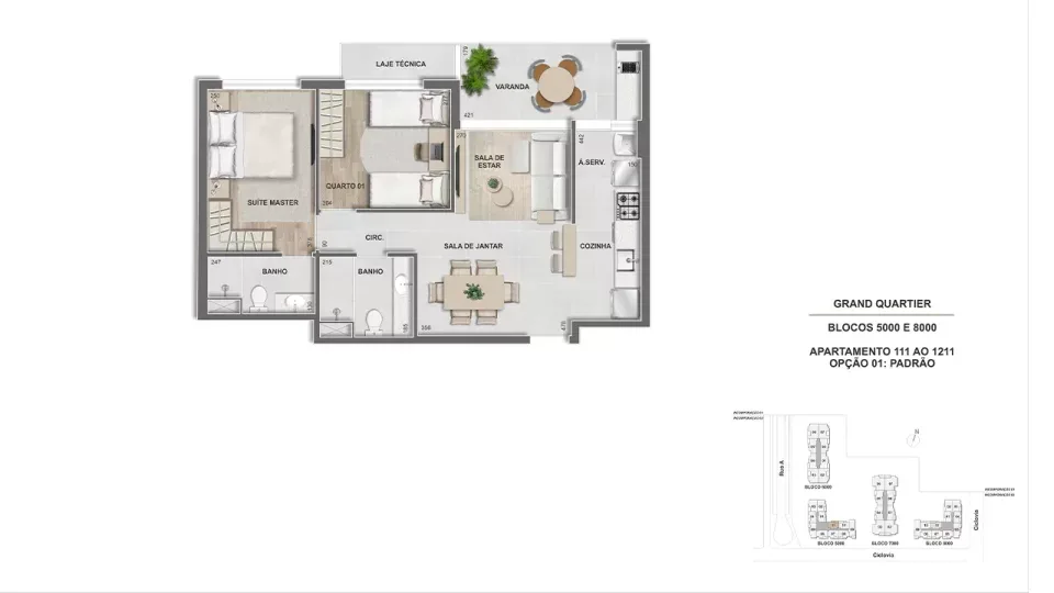 Planta 2: Grand Quartier, apartamento de alto padrão na Barra da Tijuca, Rio de Janeiro