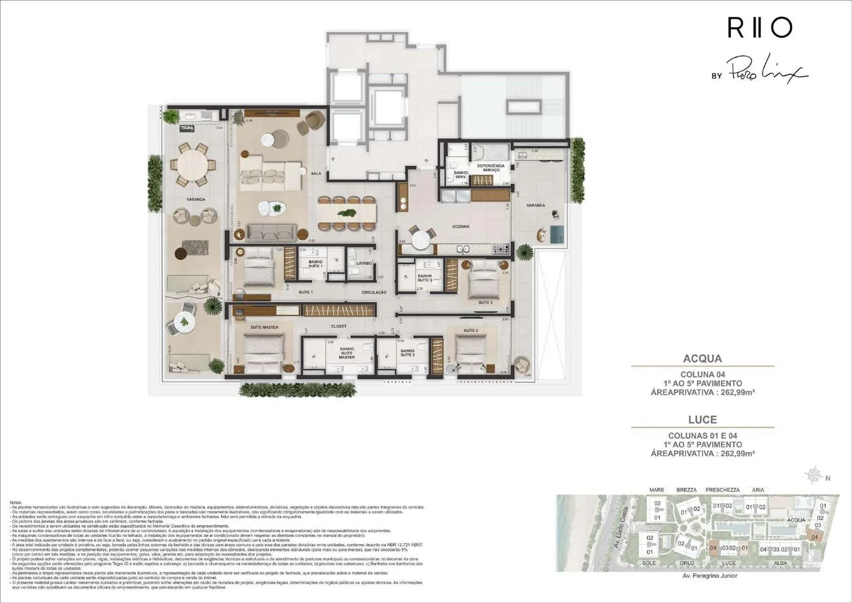 Planta 9: Riio by Piero Lissoni, apartamento de alto padrão na Barra da Tijuca, Rio de Janeiro