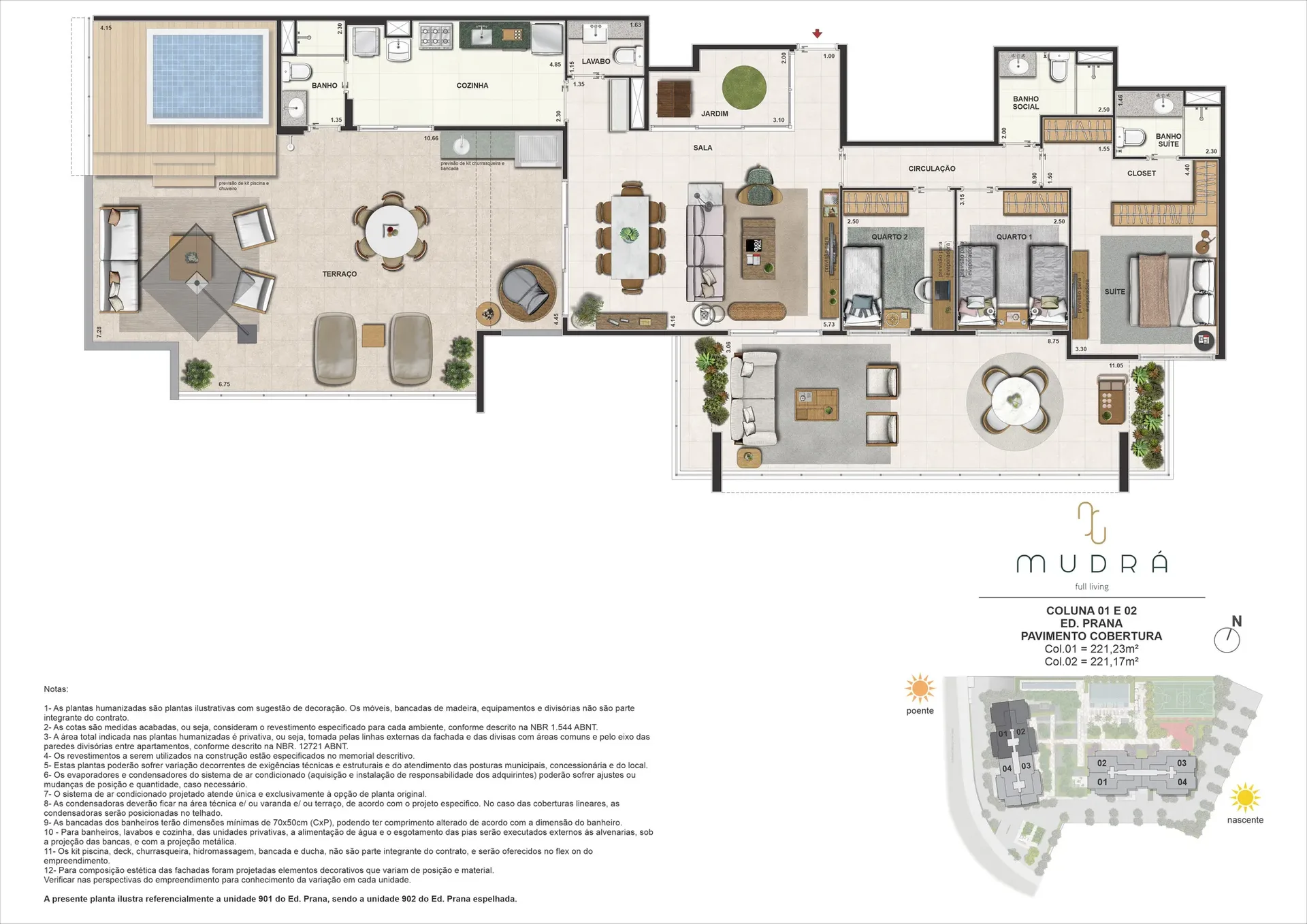 Planta 5: Barra Family Resort, apartamento de alto padrão no Recreio dos Bandeirantes, Rio de Janeiro