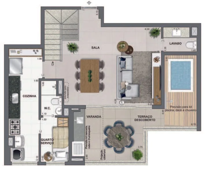 Planta 20: Iconyc By Yoo, apartamento de alto padrão em Botafogo, Rio de Janeiro