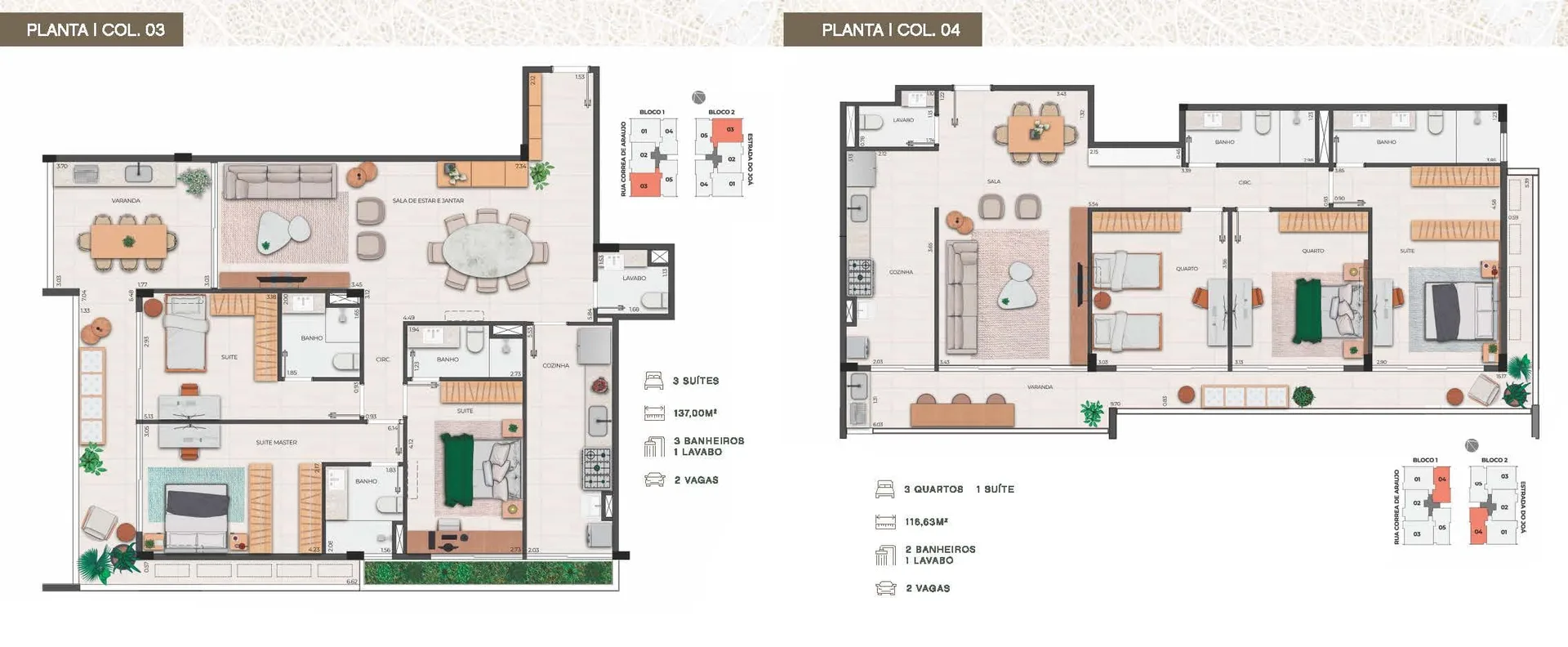 Planta 4: Unique Barrinha Residence, apartamento de alto padrão na Barra da Tijuca, Rio de Janeiro