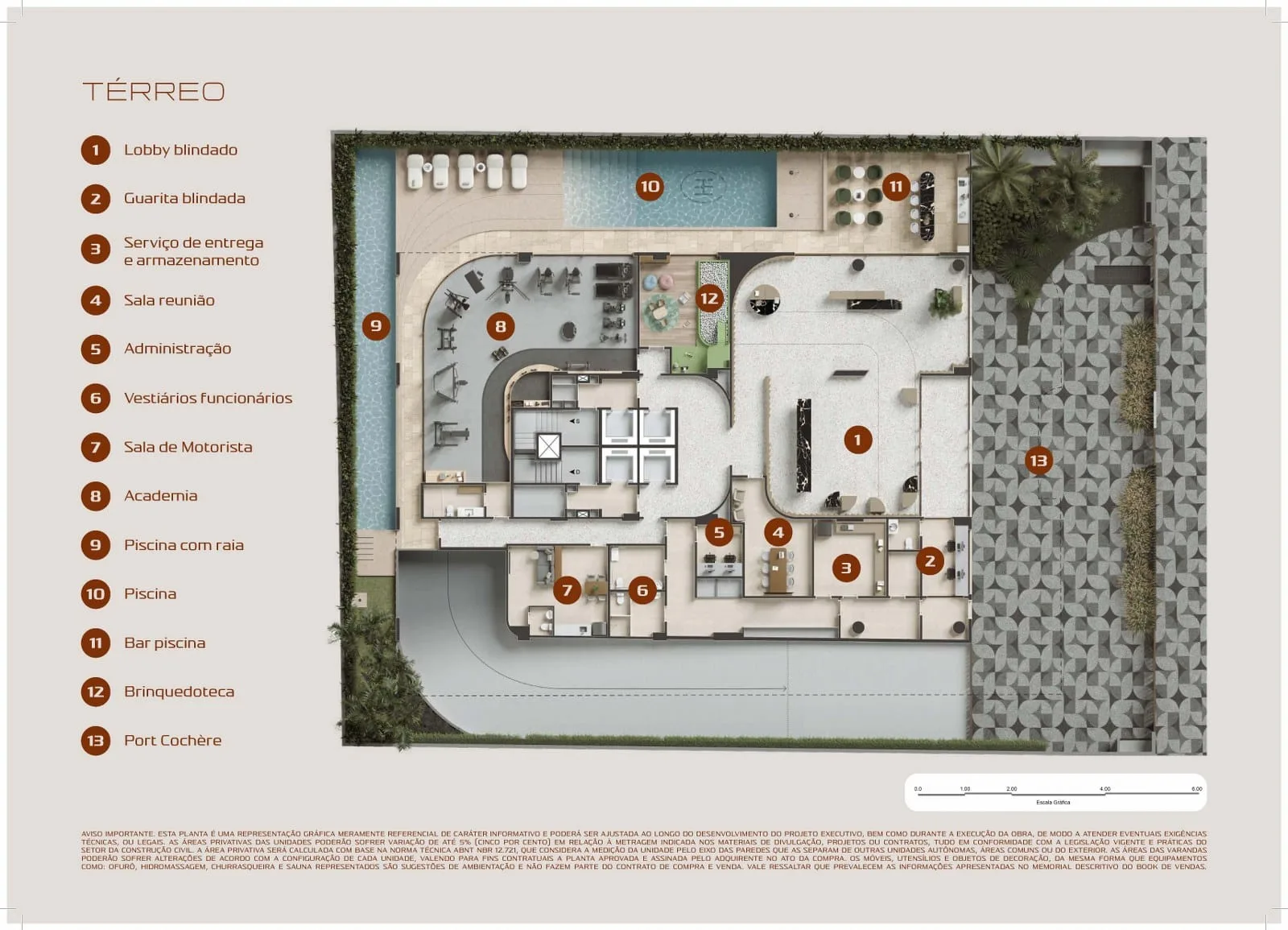 Planta 1: Atto Pininfarina Barra, apartamento de alto padrão na Barra da Tijuca, Rio de Janeiro