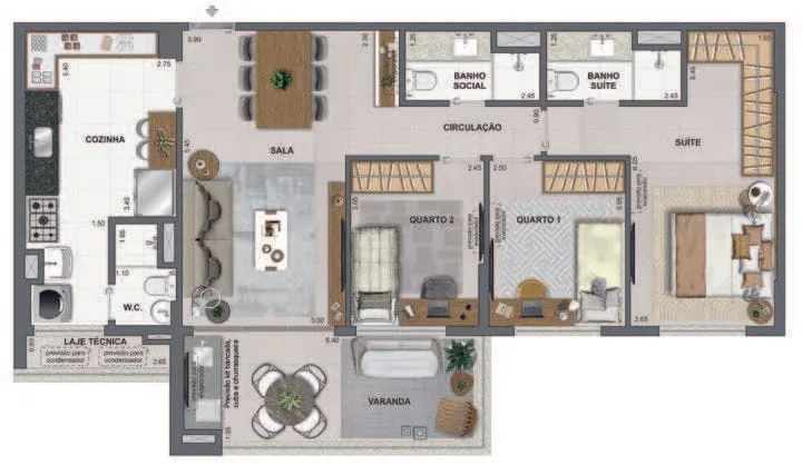 Planta 14: Iconyc By Yoo, apartamento de alto padrão em Botafogo, Rio de Janeiro