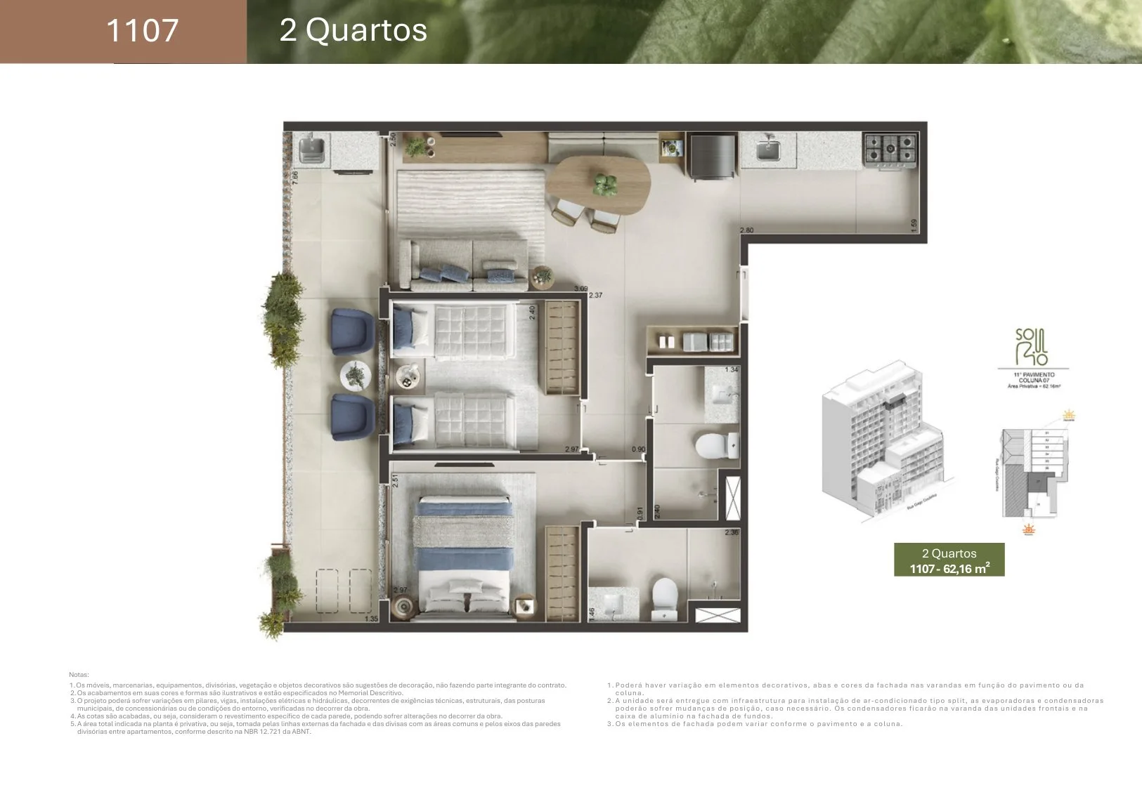 Planta 25: Soul Rio Gago Coutinho 53, studio de alto padrão em Laranjeiras, Rio de Janeiro