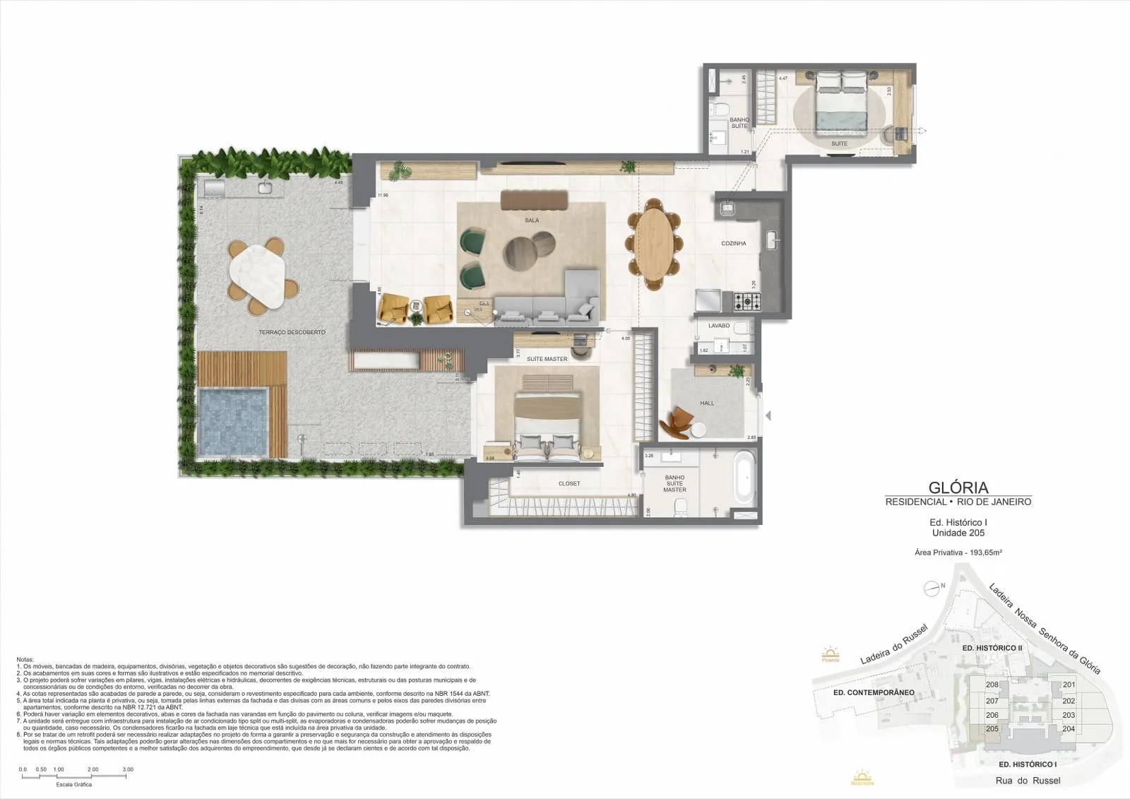Planta 5: Glória Residencial, apartamento de alto padrão na Gávea, Rio de Janeiro