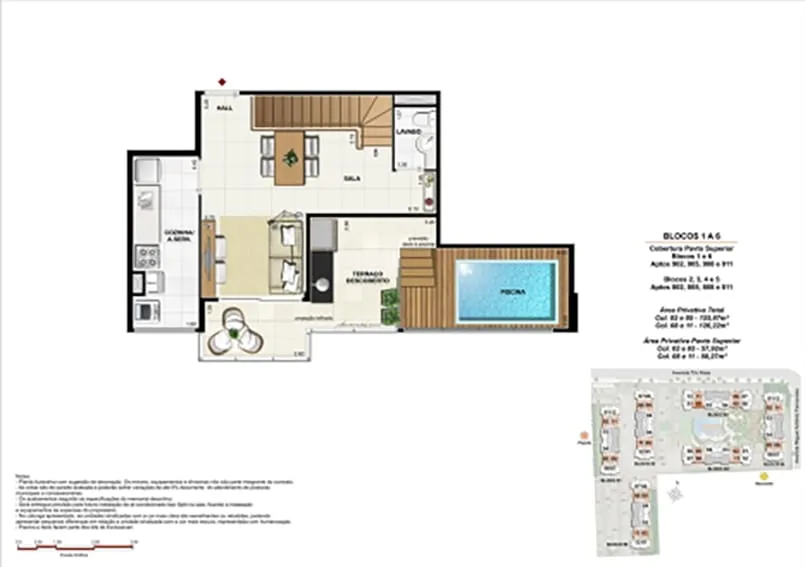 Planta 3: RG Personal Residence, apartamento de alto padrão no Recreio dos Bandeirantes, Rio de Janeiro