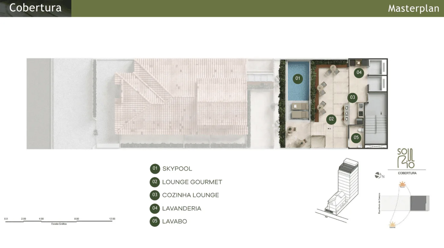 Planta 4: Soul Rio Ipanema, studio de alto padrão em Ipanema, Rio de Janeiro