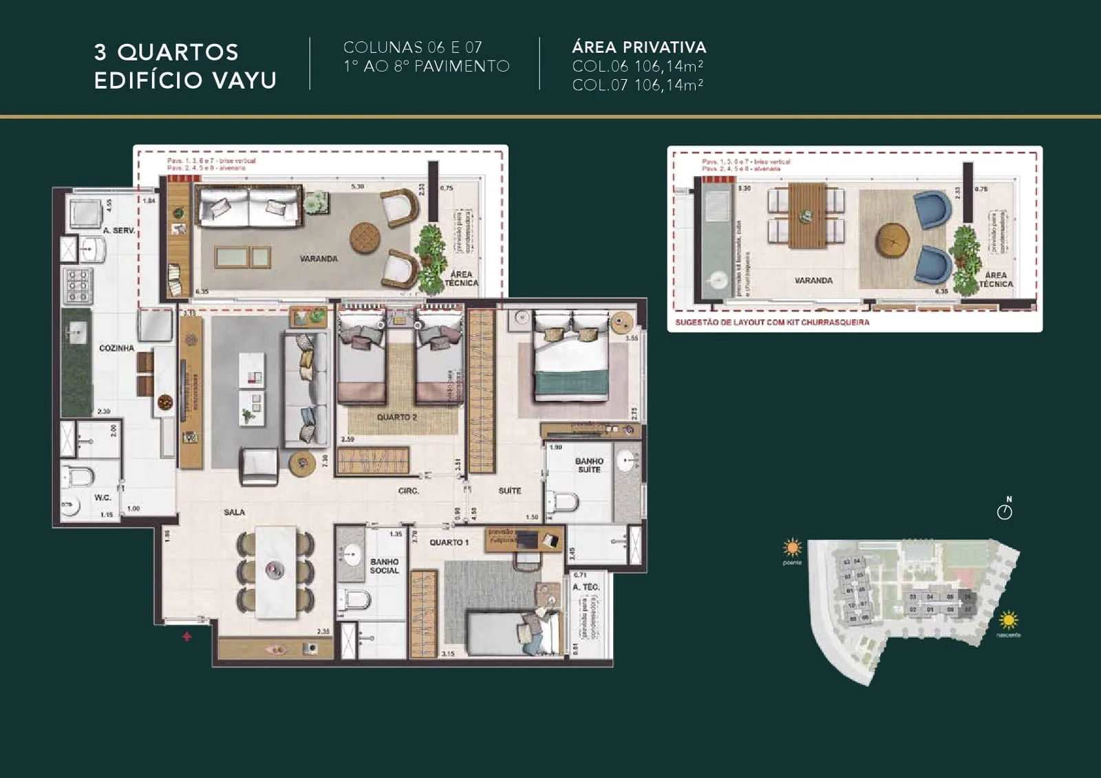 Planta 9: Mudrá Full Living, apartamento de alto padrão na Barra da Tijuca, Rio de Janeiro