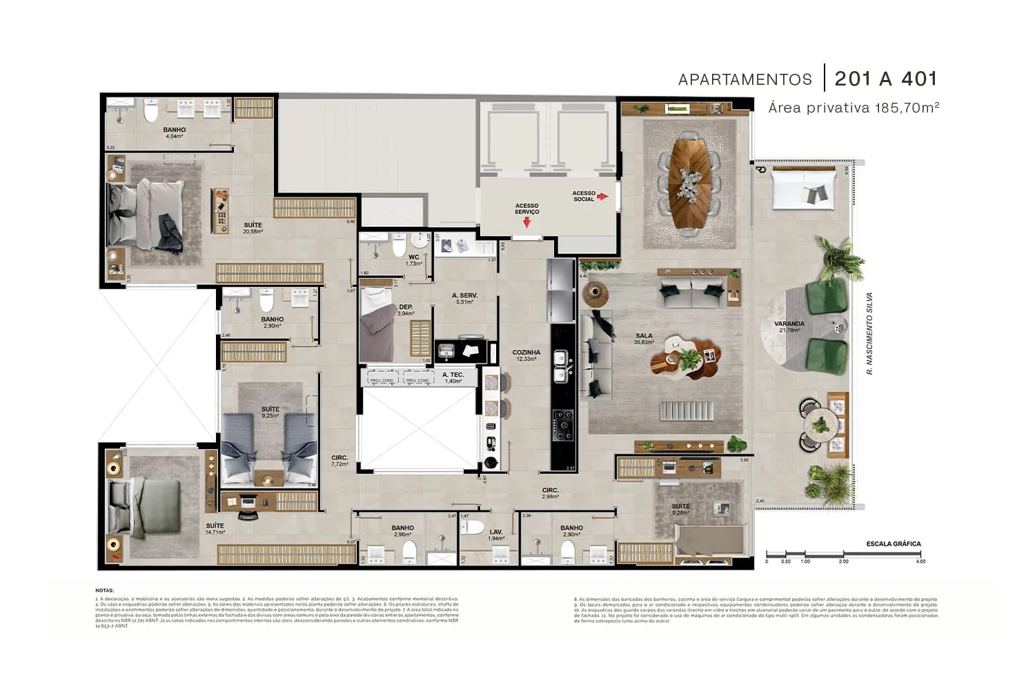 Planta 5: Nascimento 245, apartamento de alto padrão em Ipanema, Rio de Janeiro