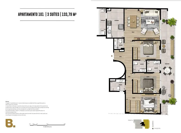 Planta 7: PB 50 Botafogo, apartamento de alto padrão em Botafogo, Rio de Janeiro