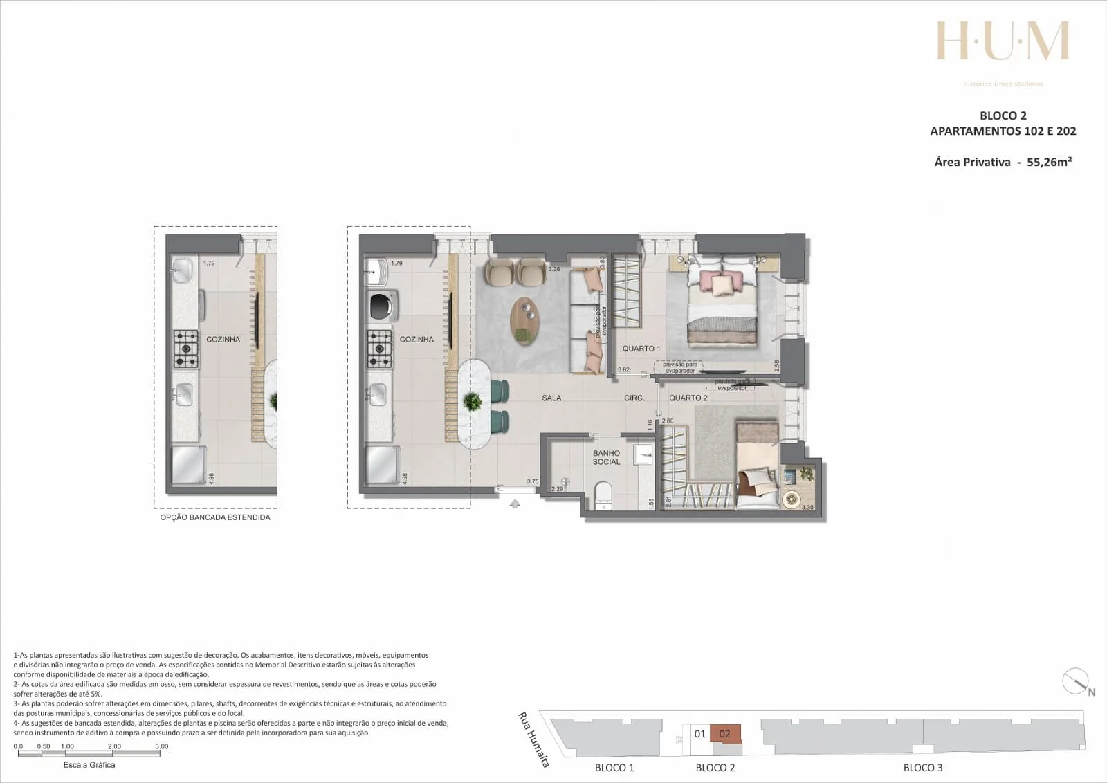Planta 8: Hum Humaitá, apartamento de alto padrão em Outro, Rio de Janeiro