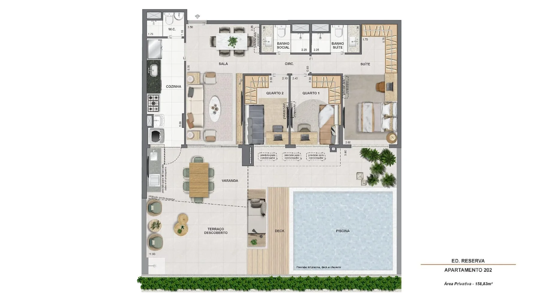 Planta 22: Endless Peninsula, apartamento de alto padrão na Barra da Tijuca, Rio de Janeiro