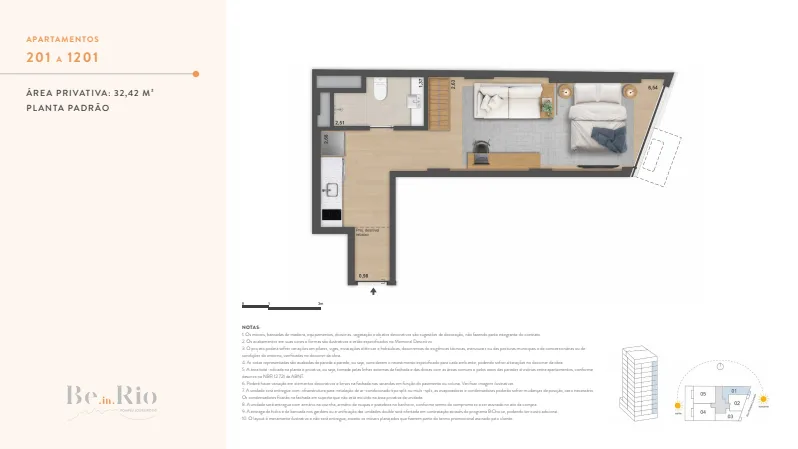 Planta 5: Ben in Rio Pompeu Loureiro, apartamento de alto padrão em Copacabana, Rio de Janeiro