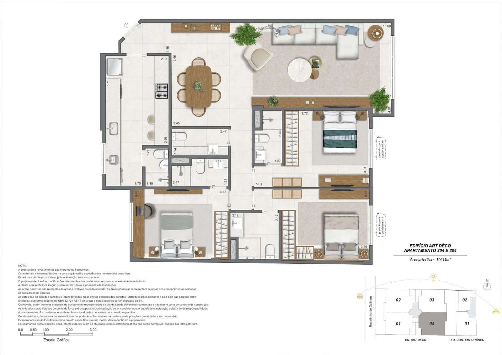 Planta 8: Paradís Mozak, apartamento de alto padrão no Leblon, Rio de Janeiro