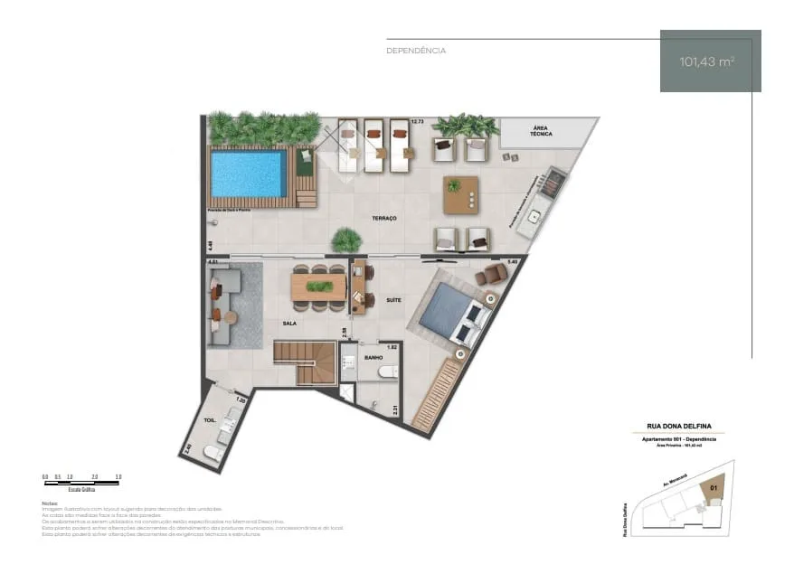 Planta 14: Ornato Tijuca, apartamento de alto padrão na Tijuca, Rio de Janeiro