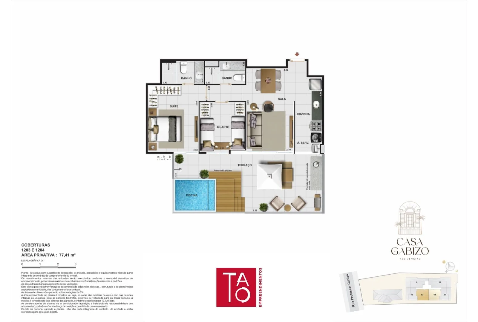 Planta 5: Casa Gabizo Residencial, apartamento de alto padrão na Tijuca, Rio de Janeiro