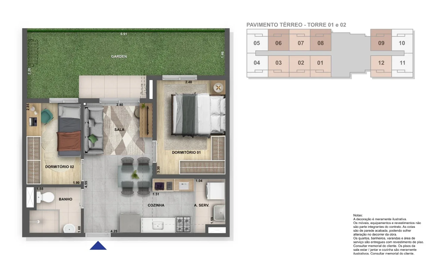 Planta 1: Parque Piedade, apartamento de alto padrão em Outro, Rio de Janeiro