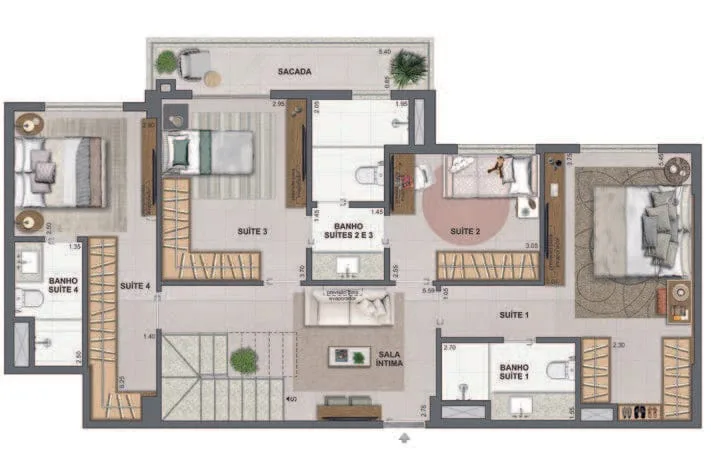 Planta 26: Iconyc By Yoo, apartamento de alto padrão em Botafogo, Rio de Janeiro