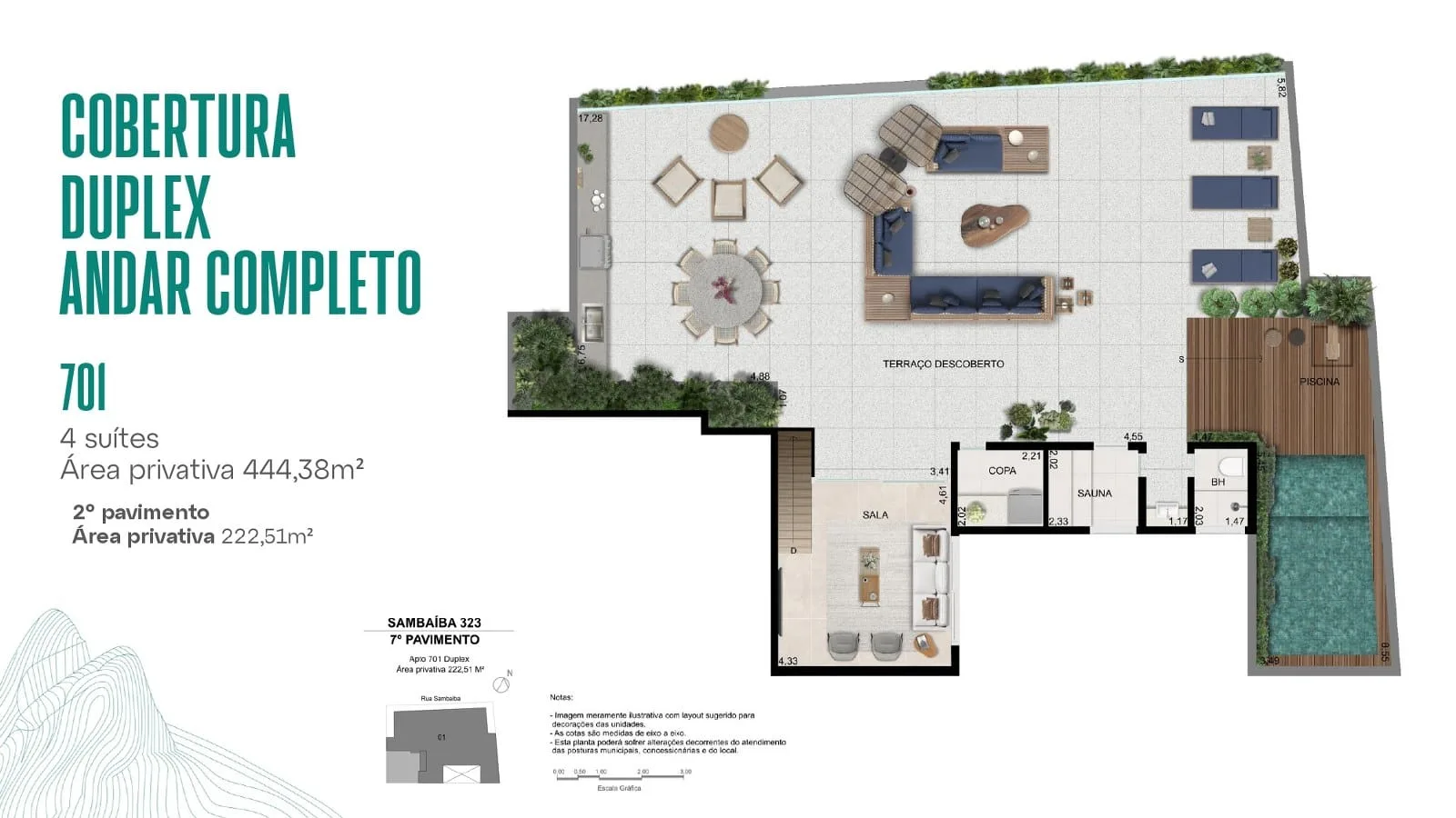 Planta 12: Sambaiba 323 Leblon, apartamento de alto padrão no Leblon, Rio de Janeiro
