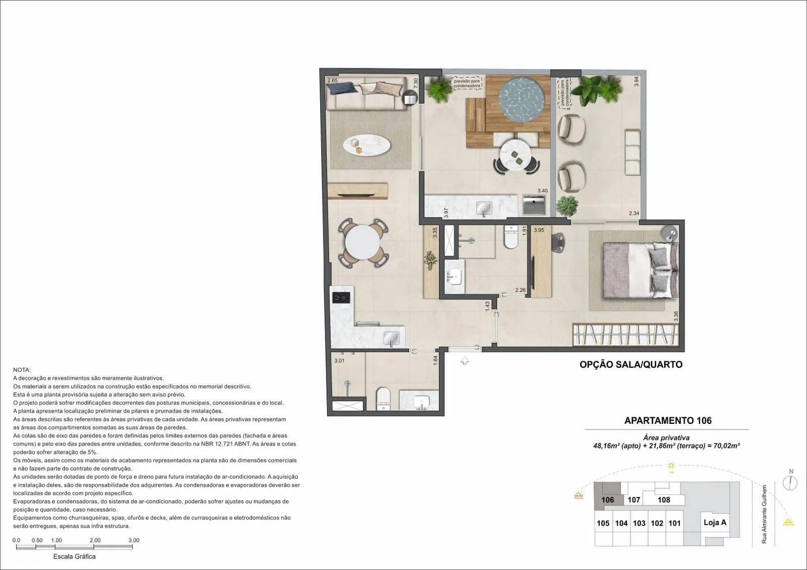 Planta 13: Guilhem Mozak, apartamento de alto padrão no Leblon, Rio de Janeiro