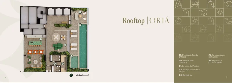 Planta 2: Oriá Residencial Glória, studio de alto padrão na Glória, Rio de Janeiro