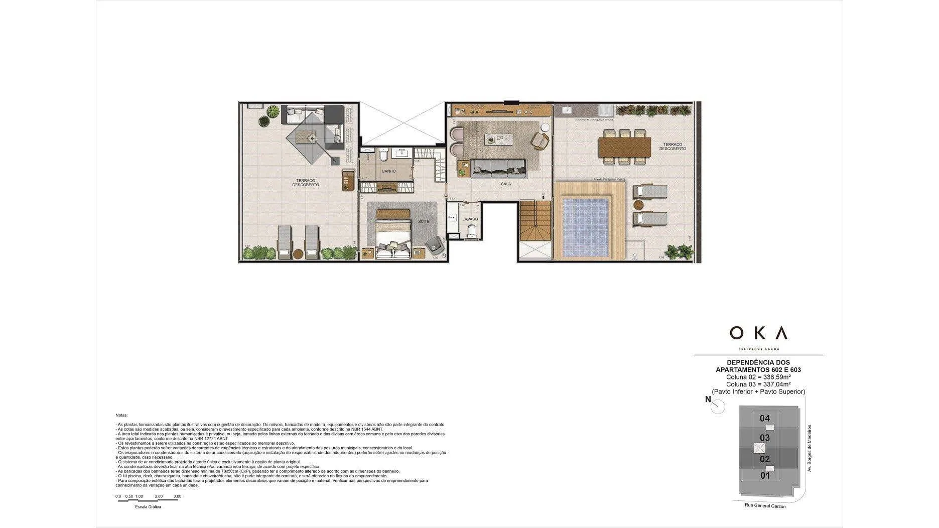 Planta 9: Oka Residence Lagoa, apartamento de alto padrão na Lagoa, Rio de Janeiro